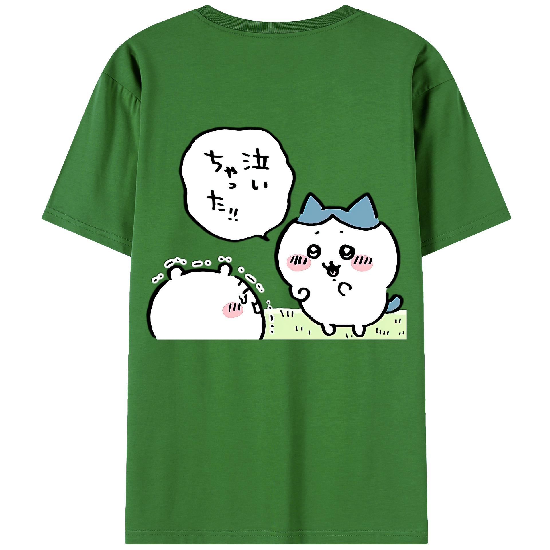 （画像用） ちいかわ ハチワレ Chii-kawa hachiware レディース半袖Tシャツ(バックプリント)